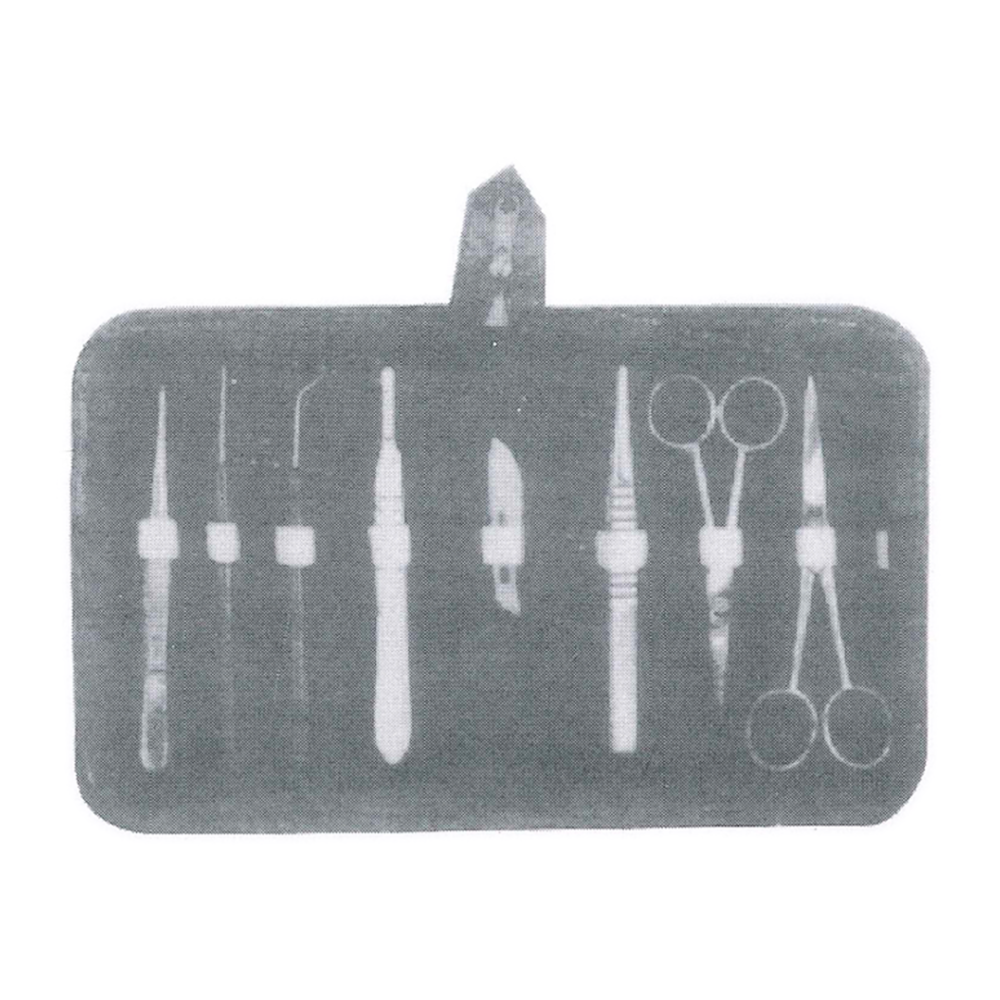 Dissecting Set – Dissecting Forcep 11.5 cm Sharp Point, Iris Scissor, B.P. Handle No. 4 (MB1-065)