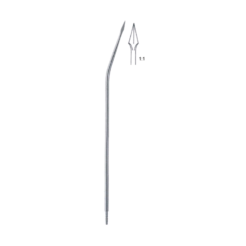 Suction Tube, Guide Needle Lancet Tip 19.5 cm, 7 5/8″ – 6 mm Ø, 18 Charr./Fr. (MB2-128)