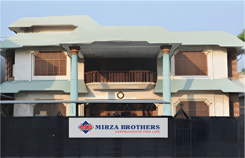 Mirza Brothers office building with company sign, Sialkot