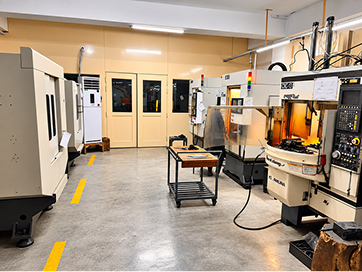 CNC machining centres on the factory floor