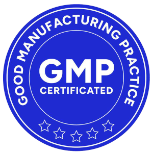 GMP – Good Manufacturing Practice certified badge