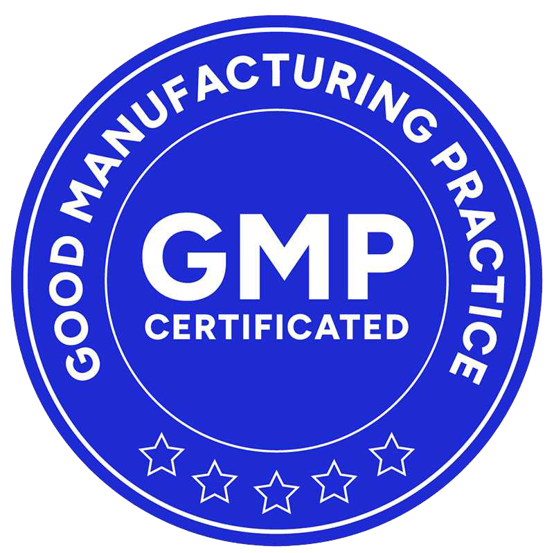 GMP – Good Manufacturing Practice certified badge
