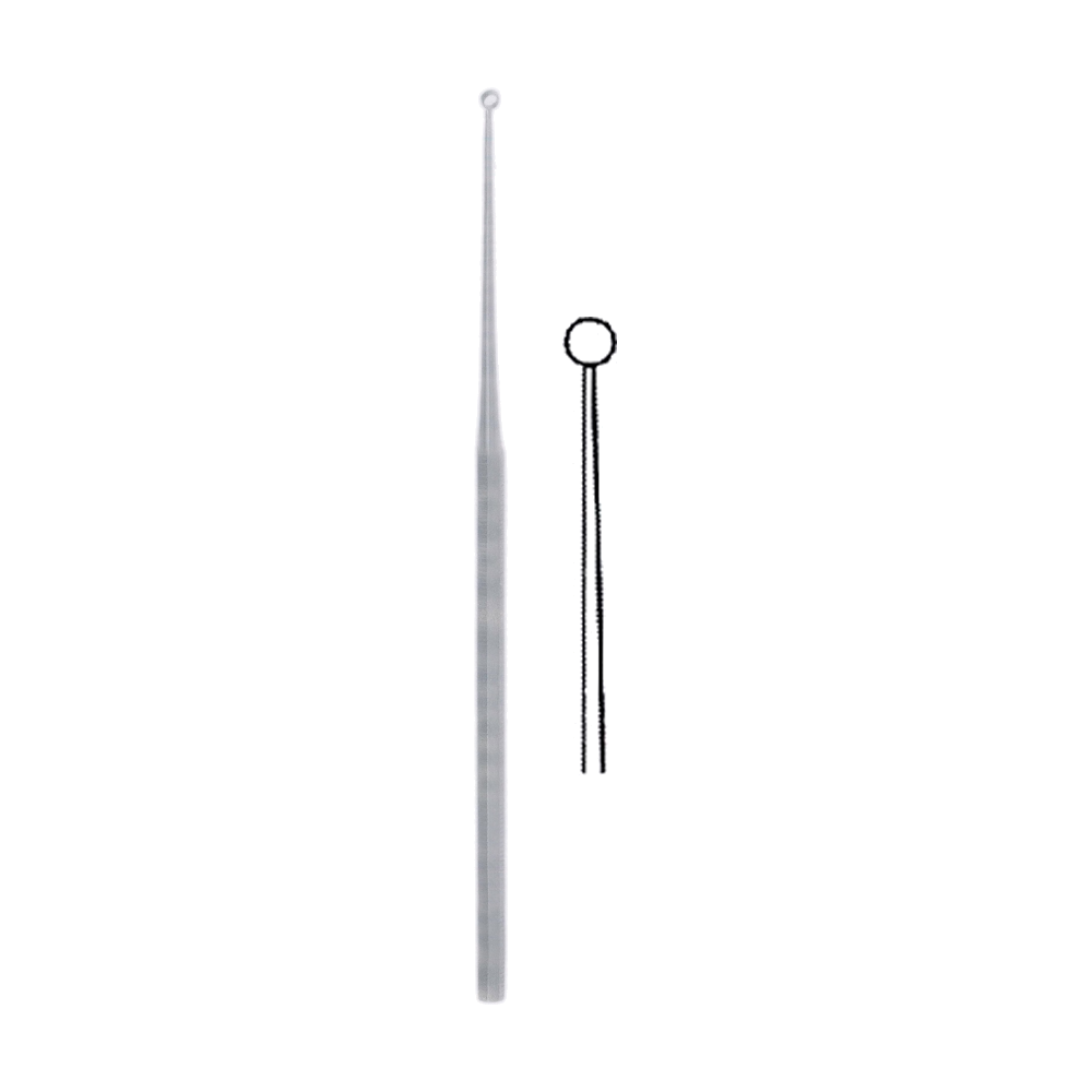 Buck Ear Curette 16.5 cm, 6 1/2", Curved, Blunt (MB10-068)