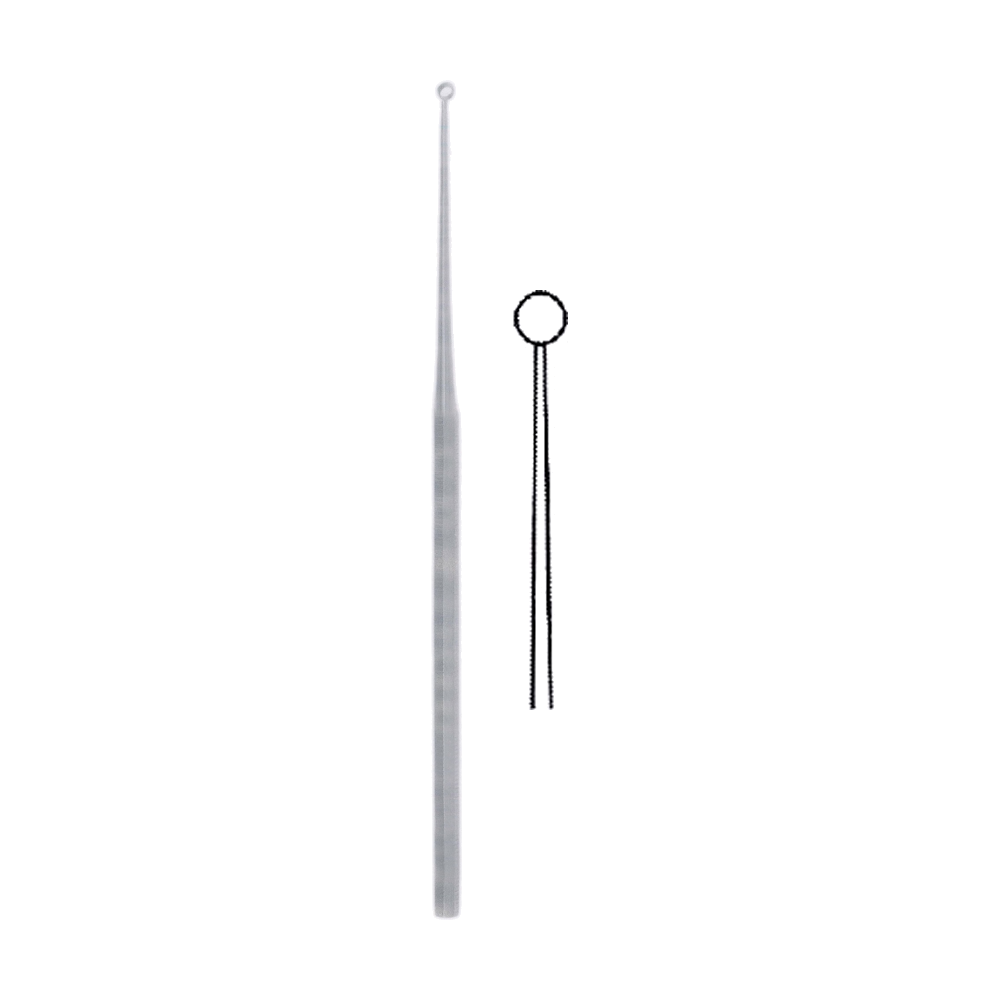 Buck Ear Curette 16.5 cm, 6 1/2", Curved, Blunt (MB10-069)