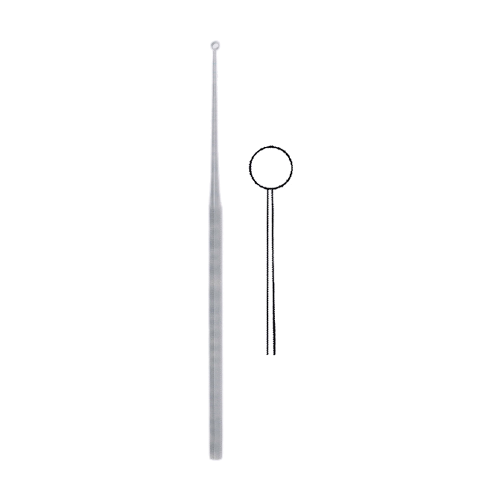 Buck Ear Curette 16.5 cm, 6 1/2", Curved, Blunt (MB10-073)
