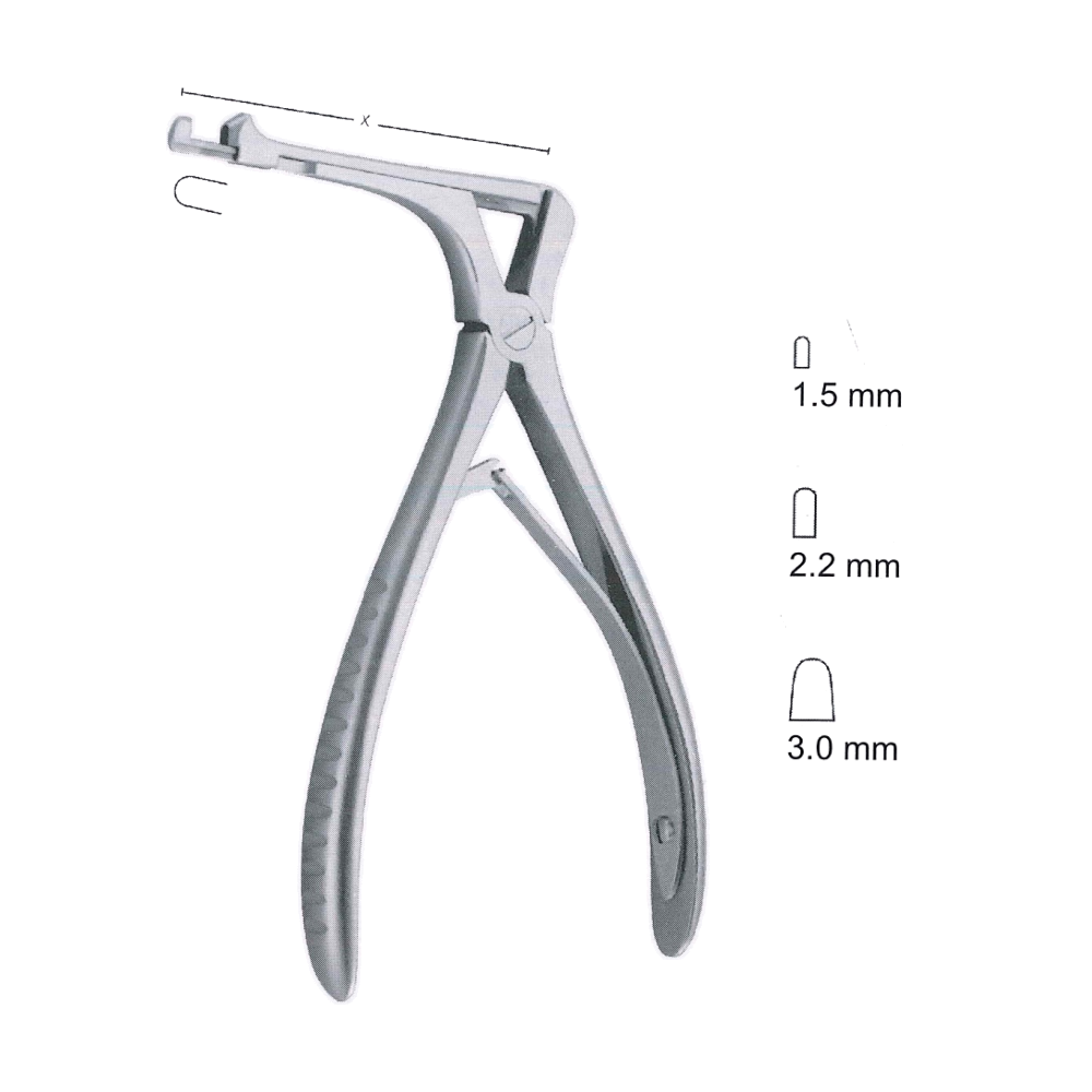 Citelli Bone Ear Rongeurs 17 cm, 6 3/4", X = 60 mm (MB10-139)