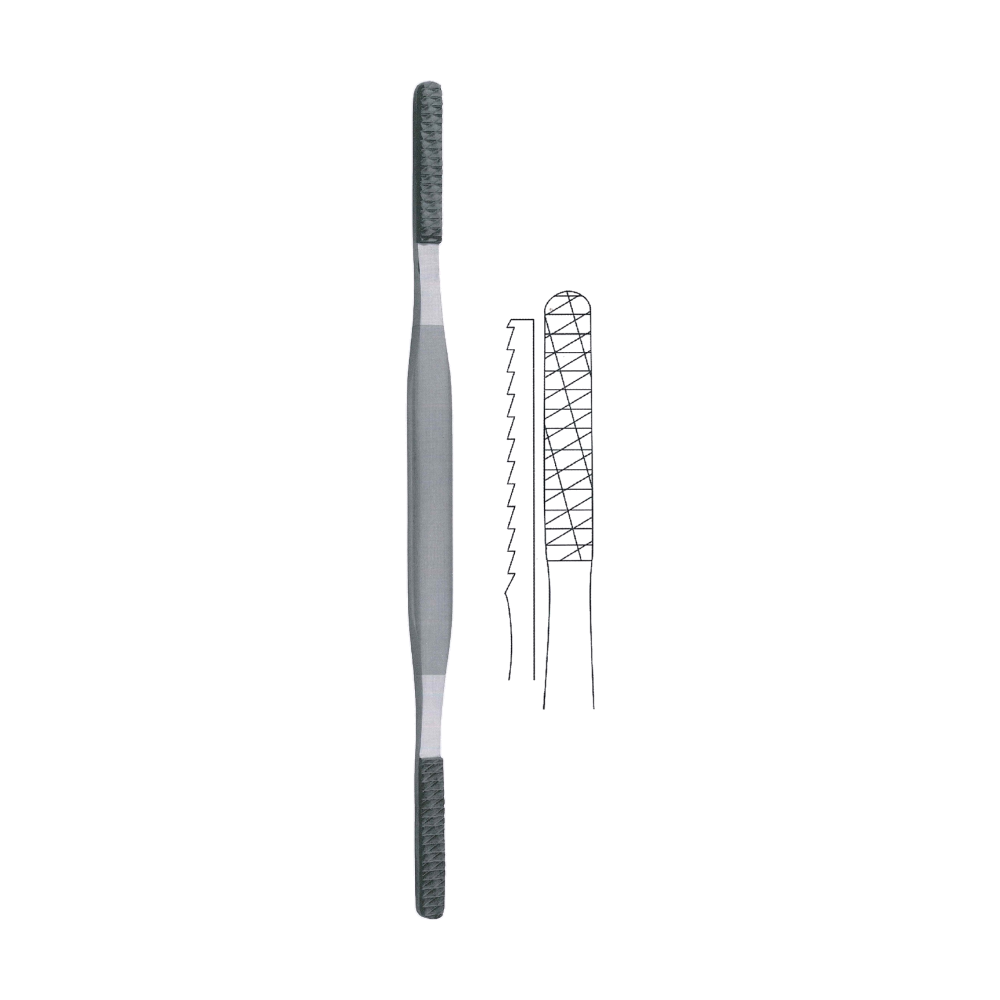 Fomon Rasp with Tungsten Carbide 20 cm, 8", Teeth 12 (MB10-234)