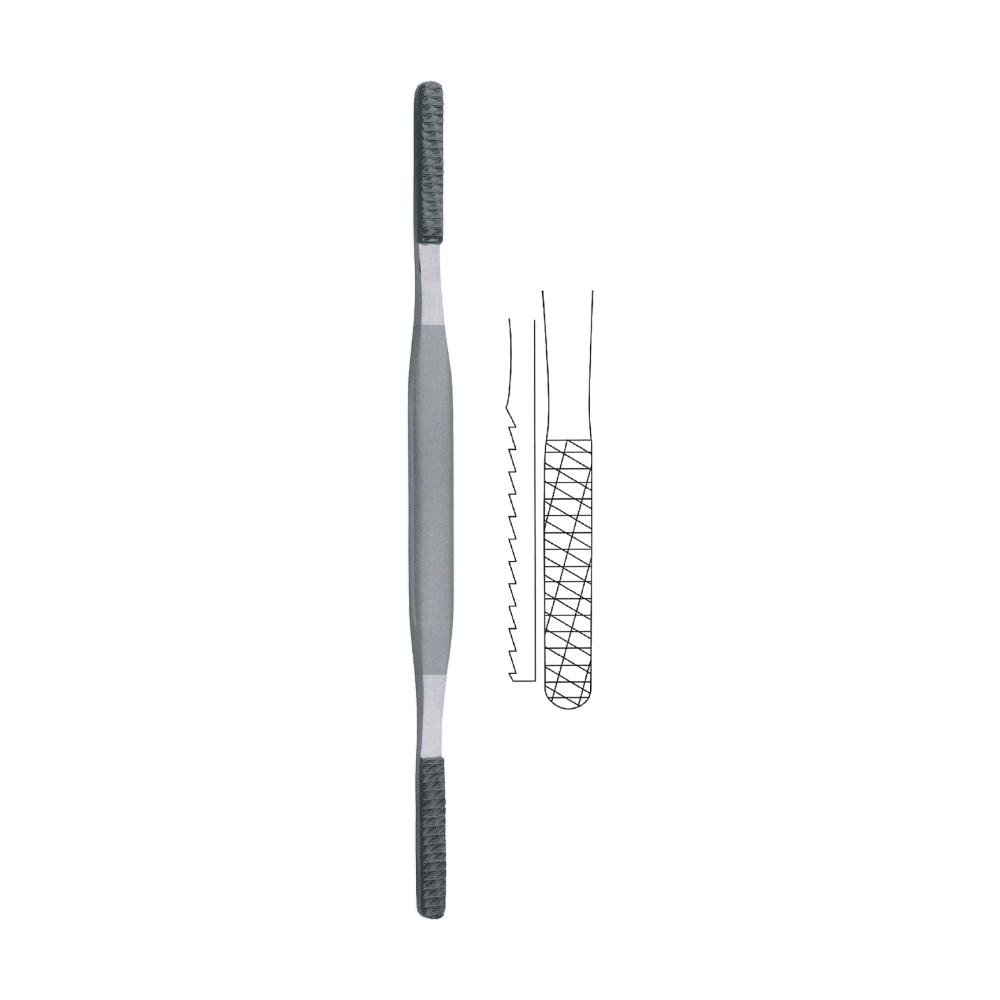 Fomon Rasp with Tungsten Carbide TC 20 cm, 8", Teeth 14 (MB10-239)