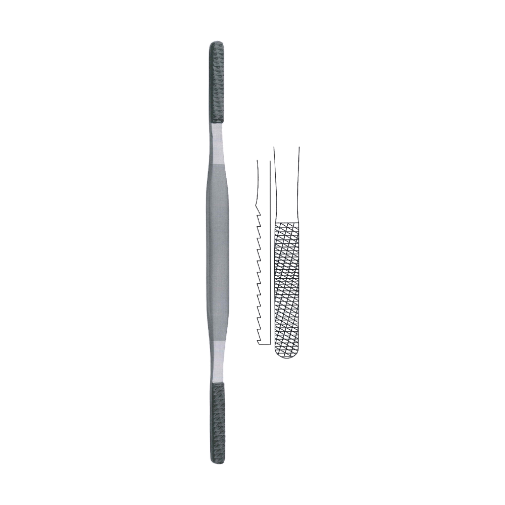Fomon Rasp with Tungsten Carbide TC 20 cm, 8", Teeth 62 (MB10-243)