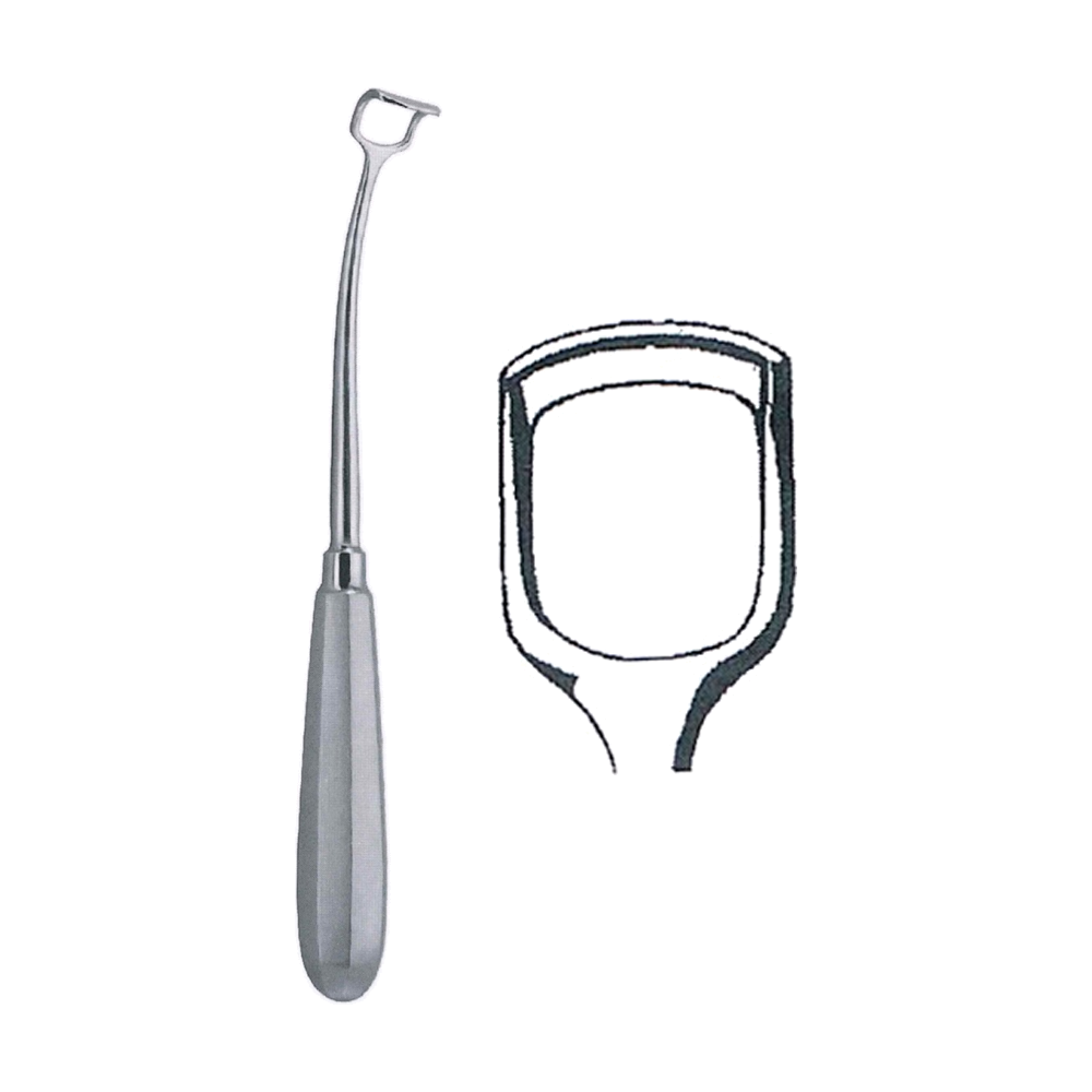 Beckmann Adenoid Curette 22 cm, 8 3/4", Curved (MB10-286)