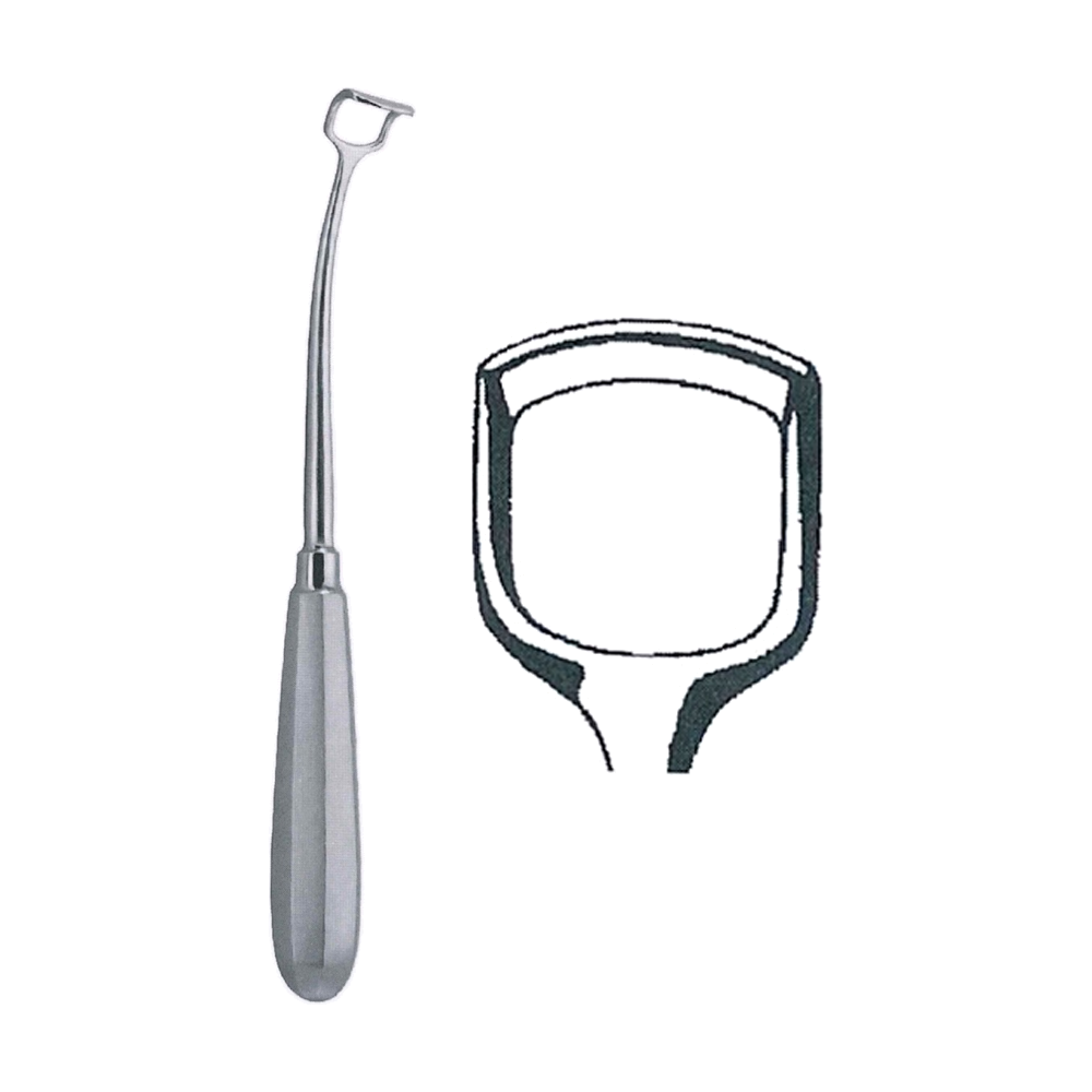 Beckmann Adenoid Curette 22 cm, 8 3/4", Curved (MB10-287)