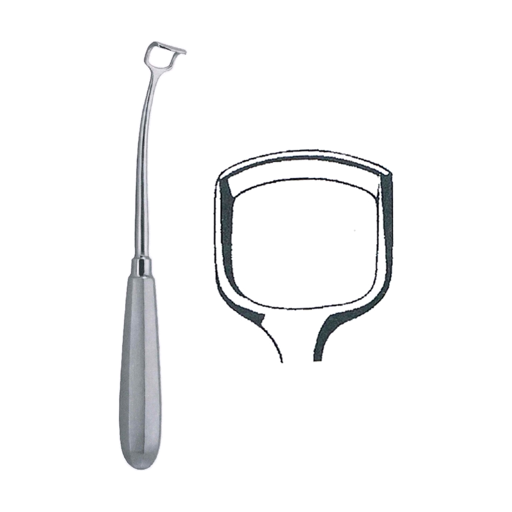 Beckmann Adenoid Curette 22 cm, 8 3/4", Curved (MB10-289)
