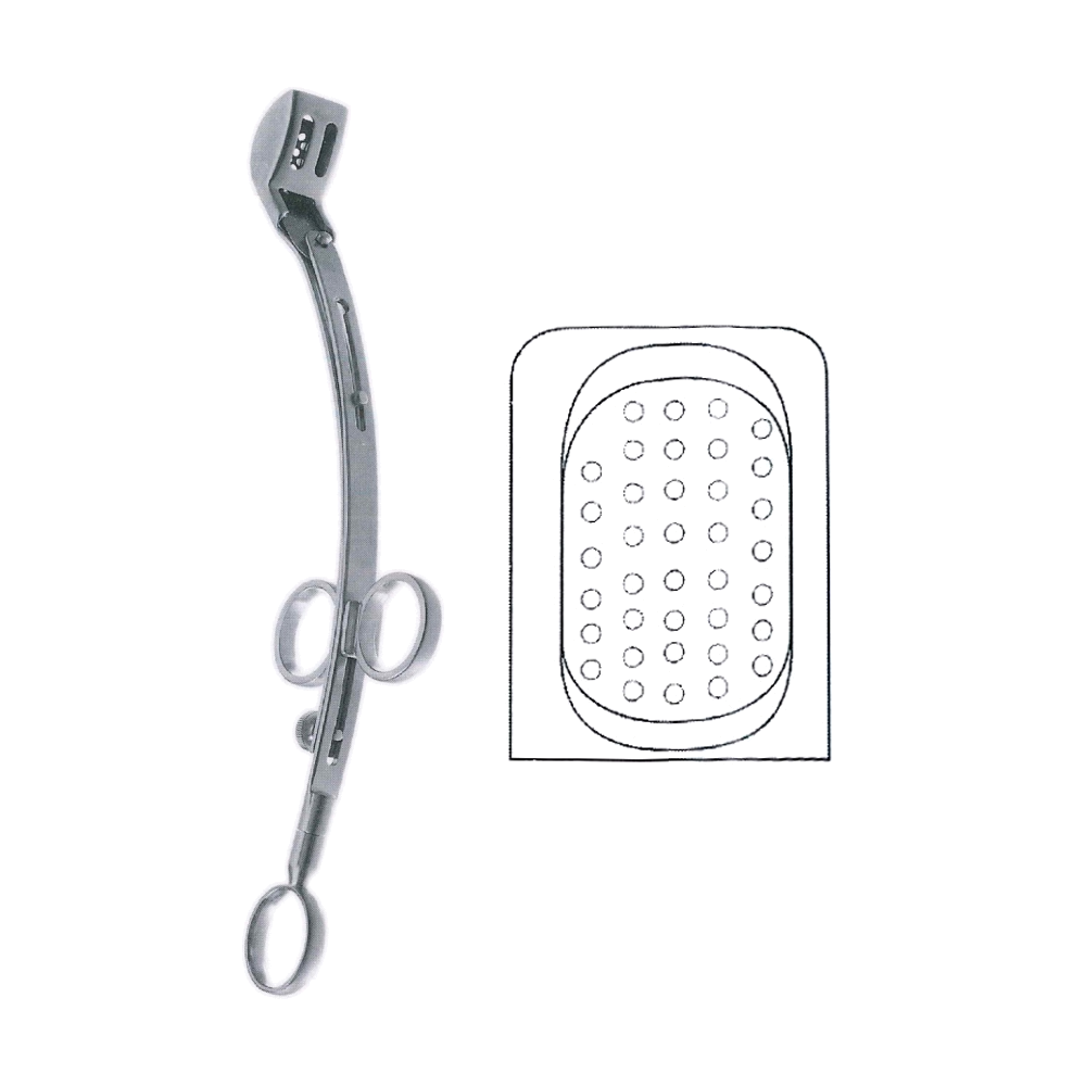 La Force Adenotome 25 cm, 10", Perforated, Fig 3, 30 x 22.2 mm, Large (MB10-296)