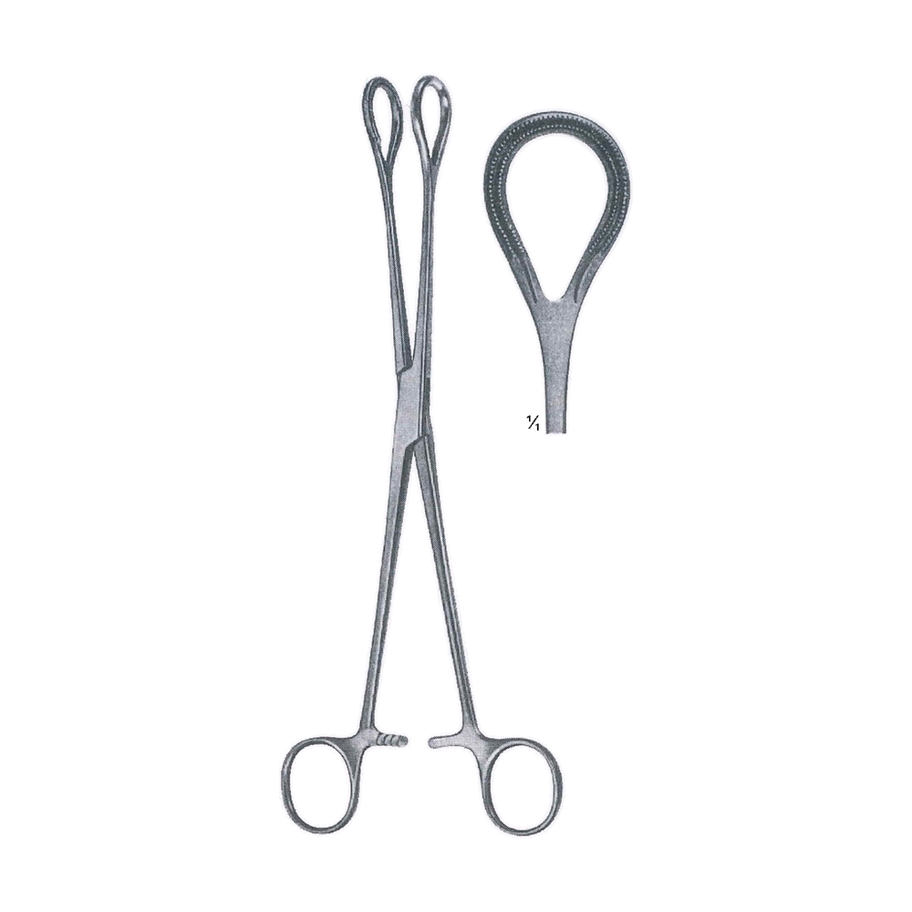 Duval Intestinal and Tissue Grasping Clamp Forceps 25 cm, 10" (MB12-031)