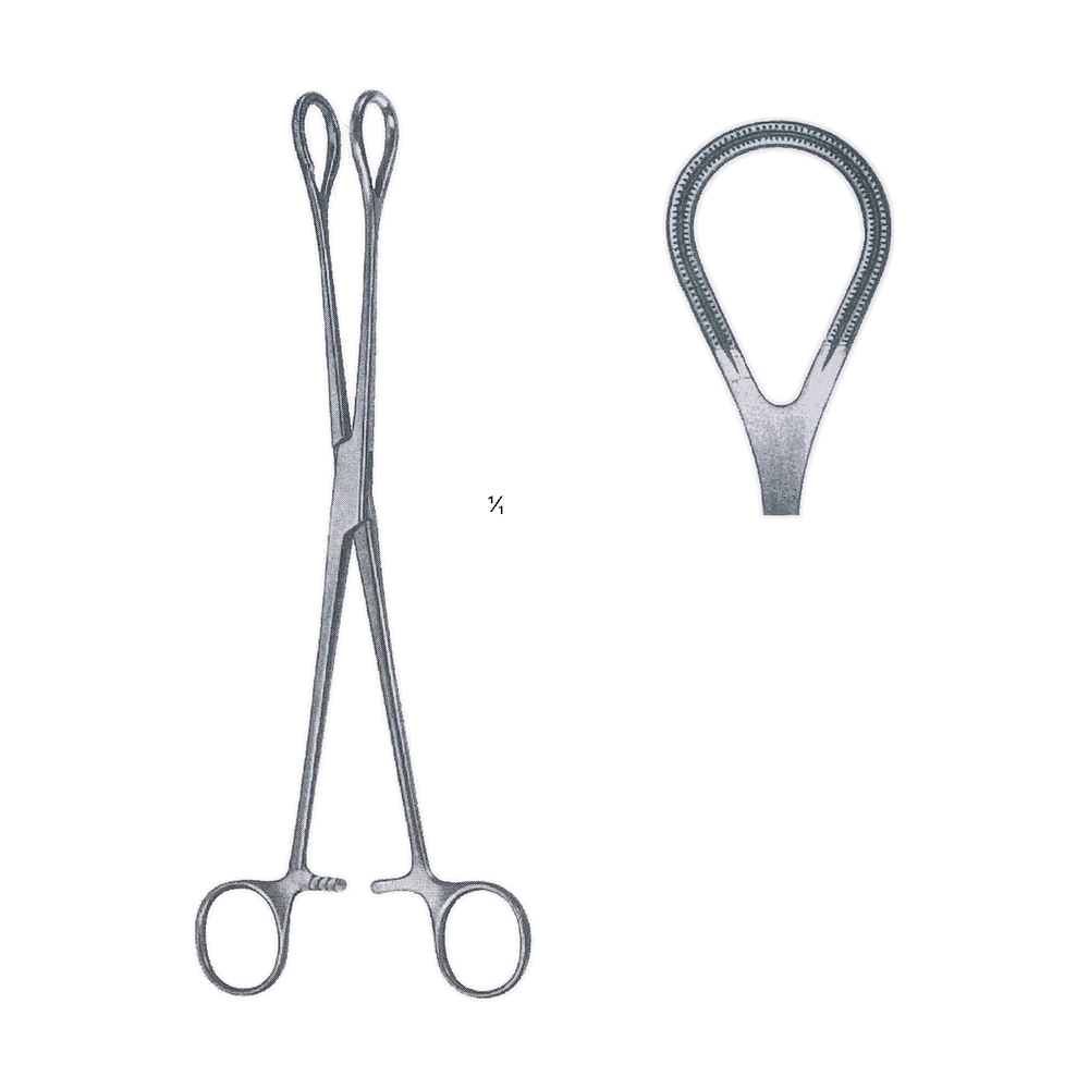 Duval Intestinal and Tissue Grasping Clamp Forceps 27 cm, 10 3/4" (MB12-032)
