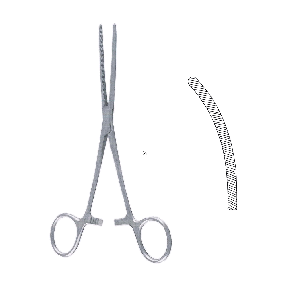 Baby-Doyen Intestinal Forceps Clamps 16.5 cm, 6 1/2", Curved (MB12-041)