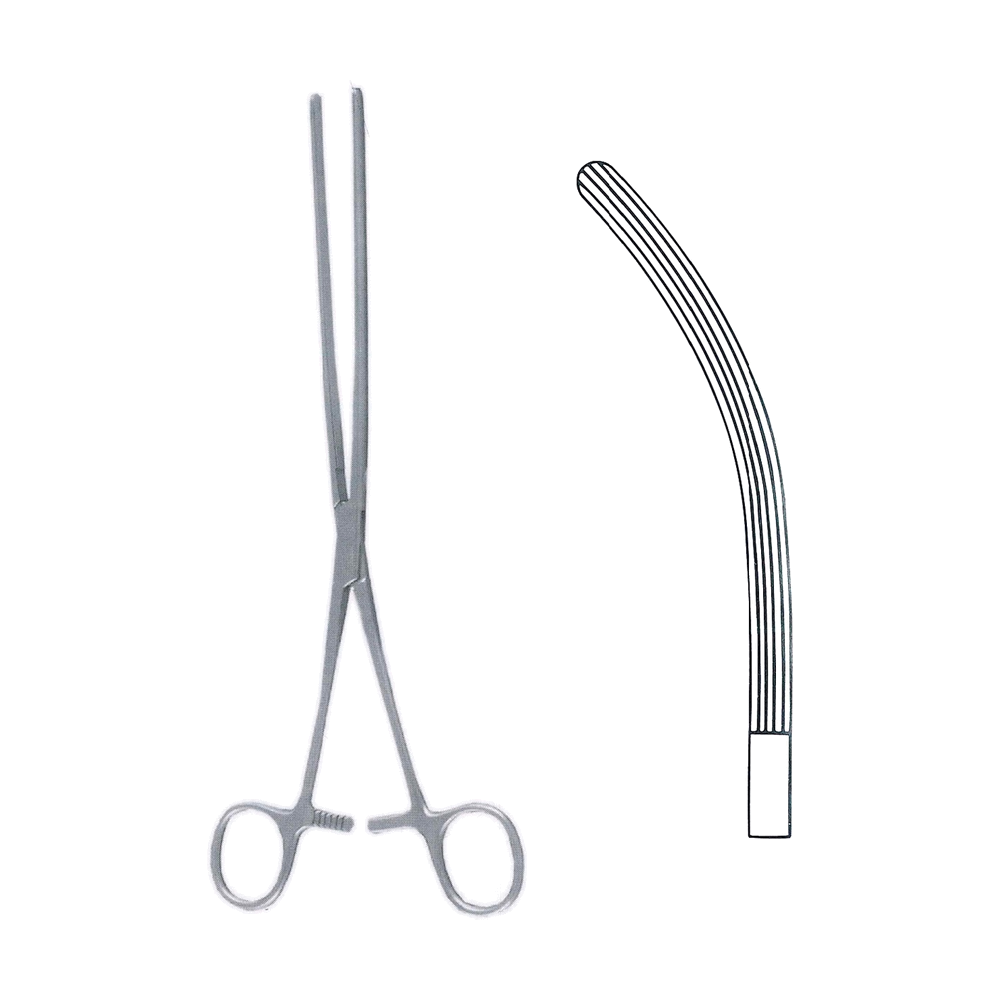 Mayo-Robson Intestinal Forceps Clamps 21 cm, 8 1/4", Curved (MB12-046)