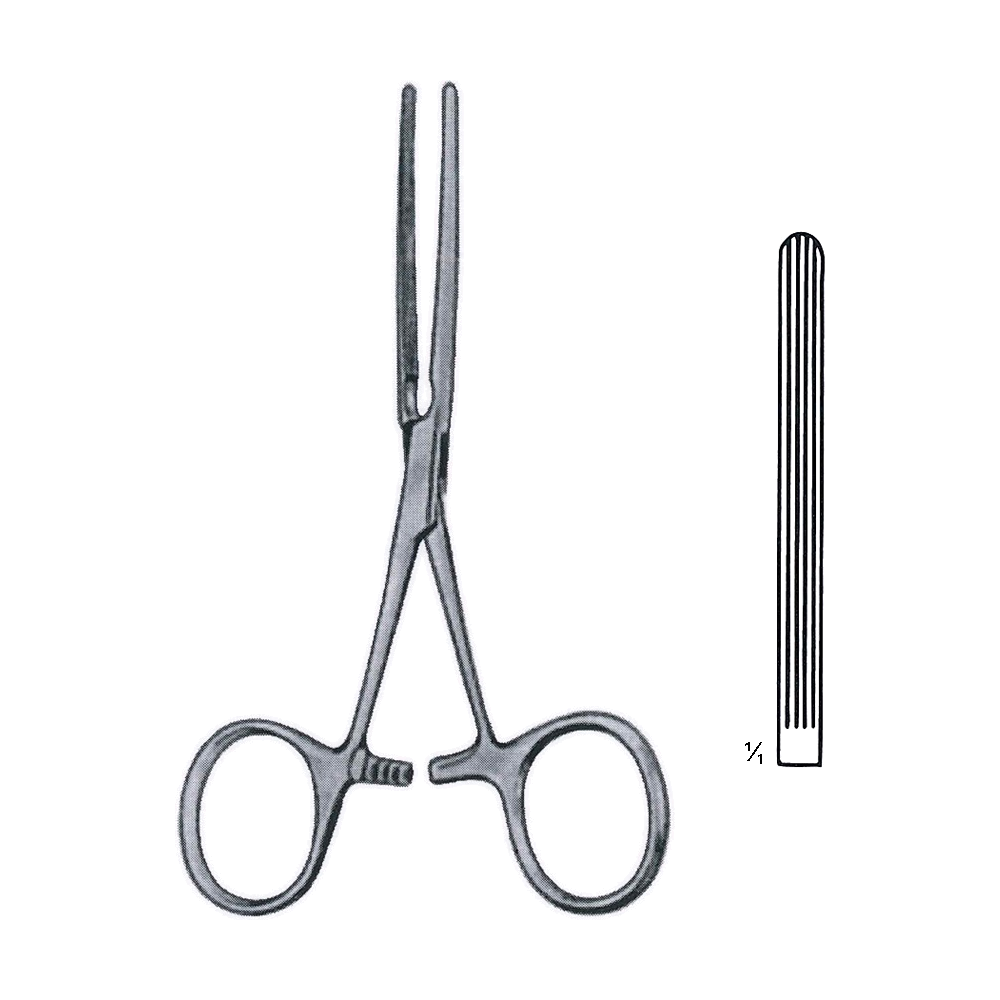 Baby-Kocher Intestinal Forceps Clamps 13 cm, 5 1/4", Straight (MB12-049)