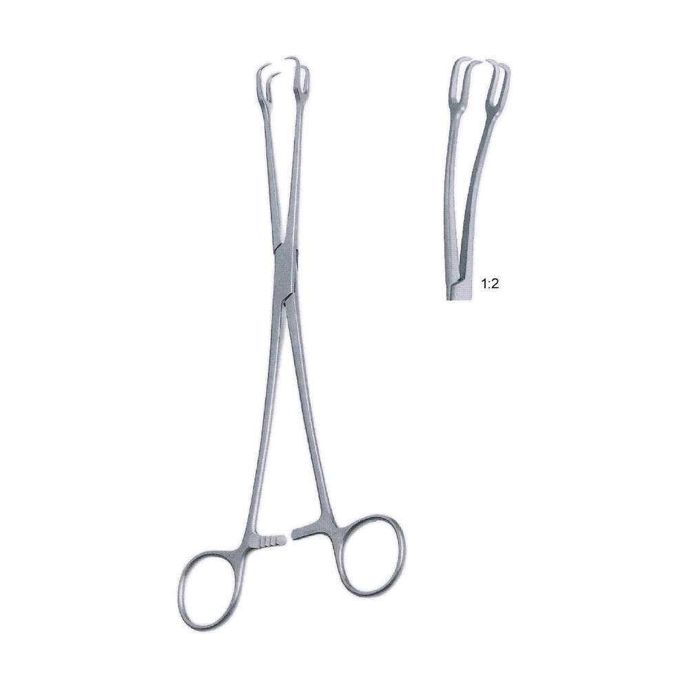 Schroeder Vulsellum Tenaculum Forceps 24.0 cm, 9 1/2″ (MB13-276)