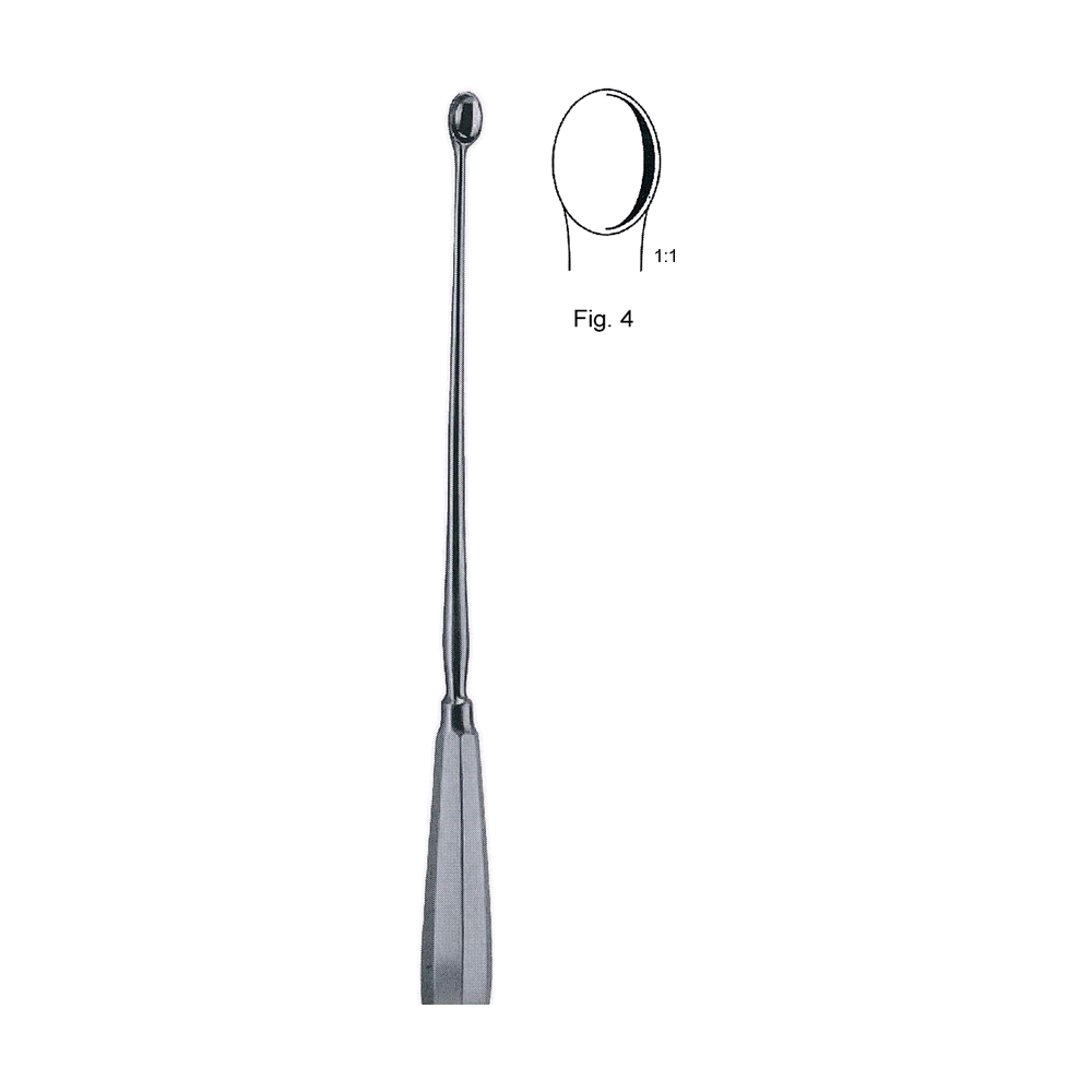 Schröder Uterine Spoon Fig. 4 – 30.0 cm, 12″ (MB13-505)