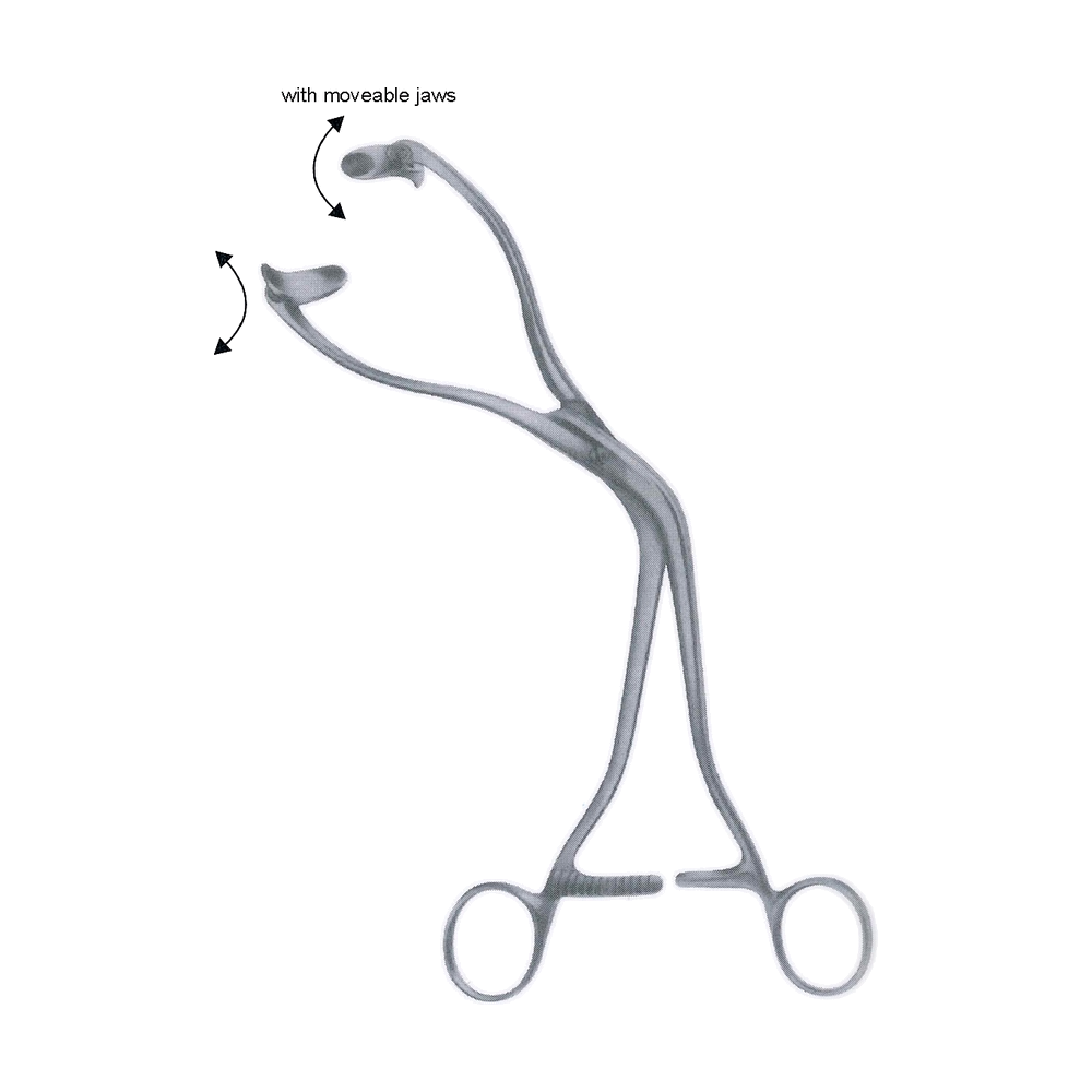 Collin Kidney Elevating Stone Clamps Forceps With Movable Jaws 26 cm, 10 1/4″ (MB14-011)