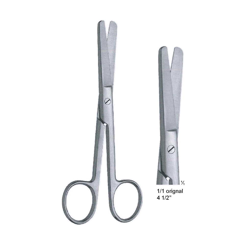 Standard Operating Scissors 11.5 cm, 4 1/2", Blunt/Blunt Straight (MB4-009)