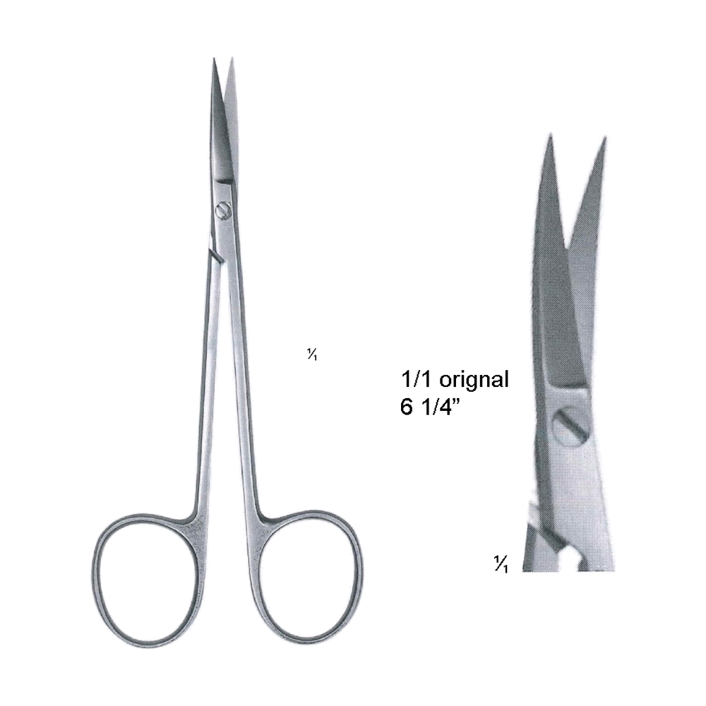 Kelly Operating, Dissecting Scissors 16 cm, 6 1/4", S/S Cvd. (MB4-151)