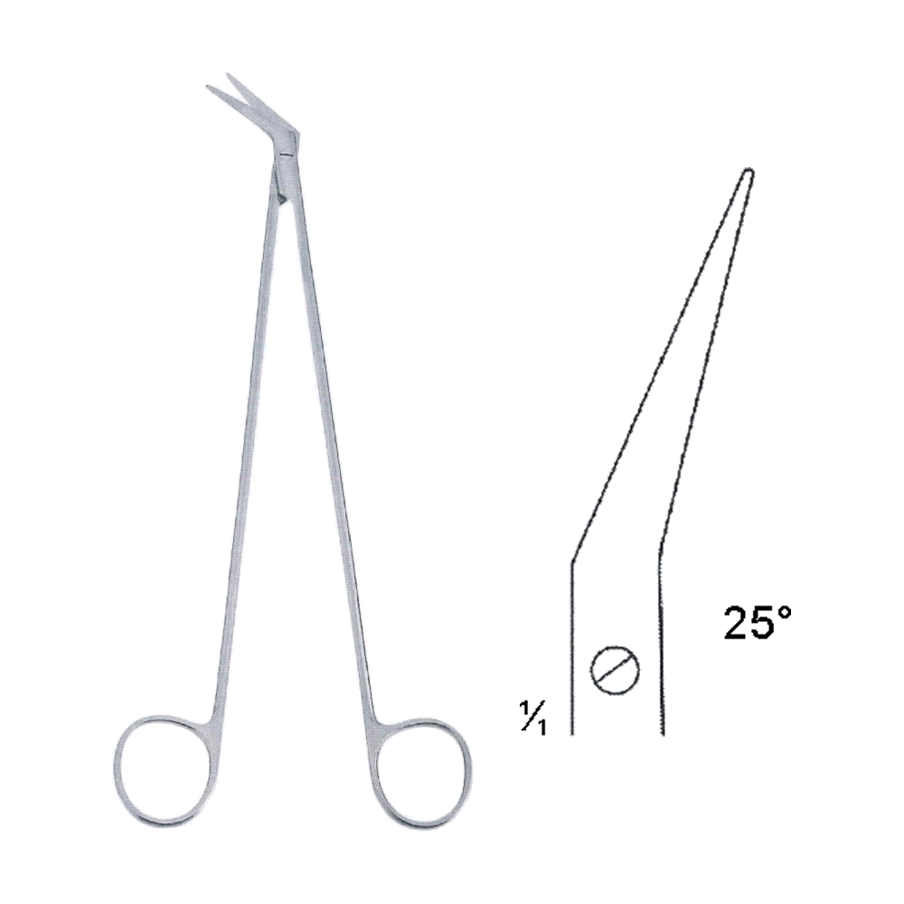 De Bakey Vascular Scissors 16 cm, 6 1/4", 25° (MB4-194)