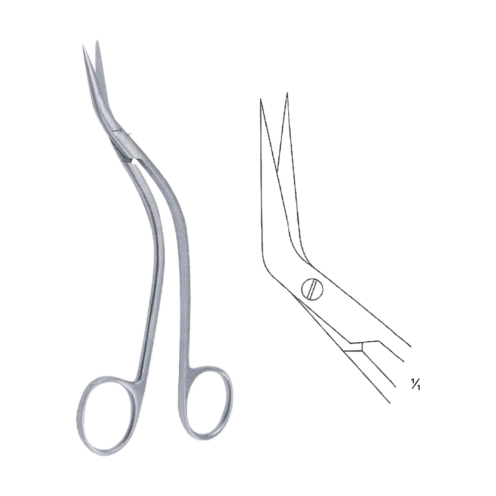 De Bakey Vascular Scissors 15.5 cm, 6", S/S (MB4-215)