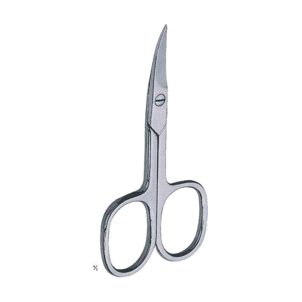 Nail Scissors 9 cm, 3 1/2", S/S Cvd. (MB4-225)
