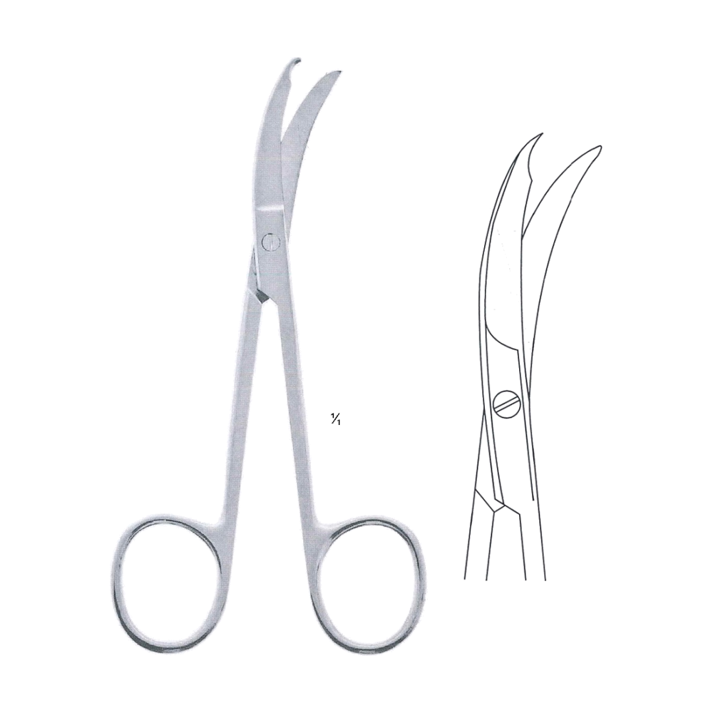 Northbent Stitch Scissors 12.5 cm, 5", Cvd. (MB4-228)