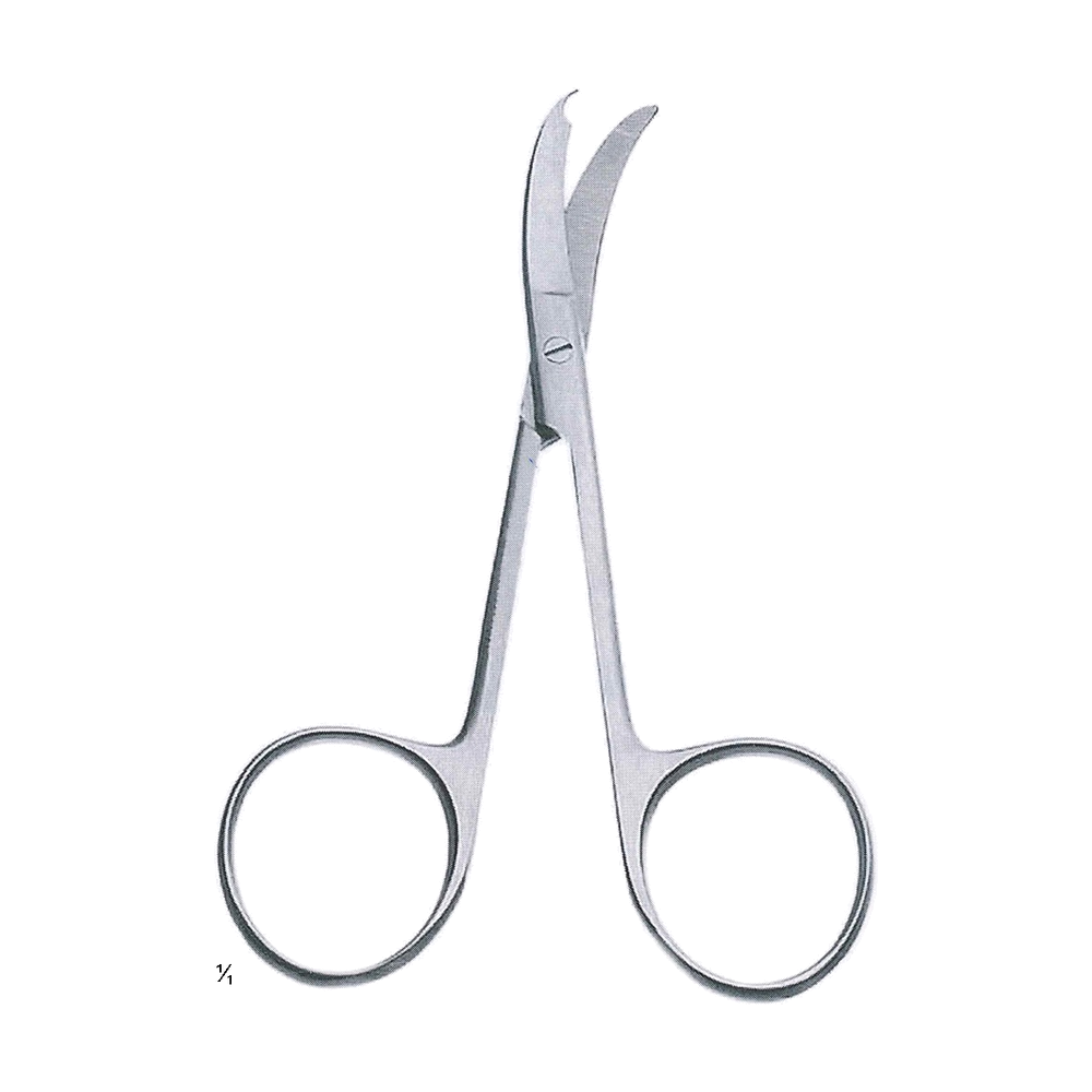 Shortbent Stitch Scissors 9 cm, 3 1/2", Cvd. (MB4-234)