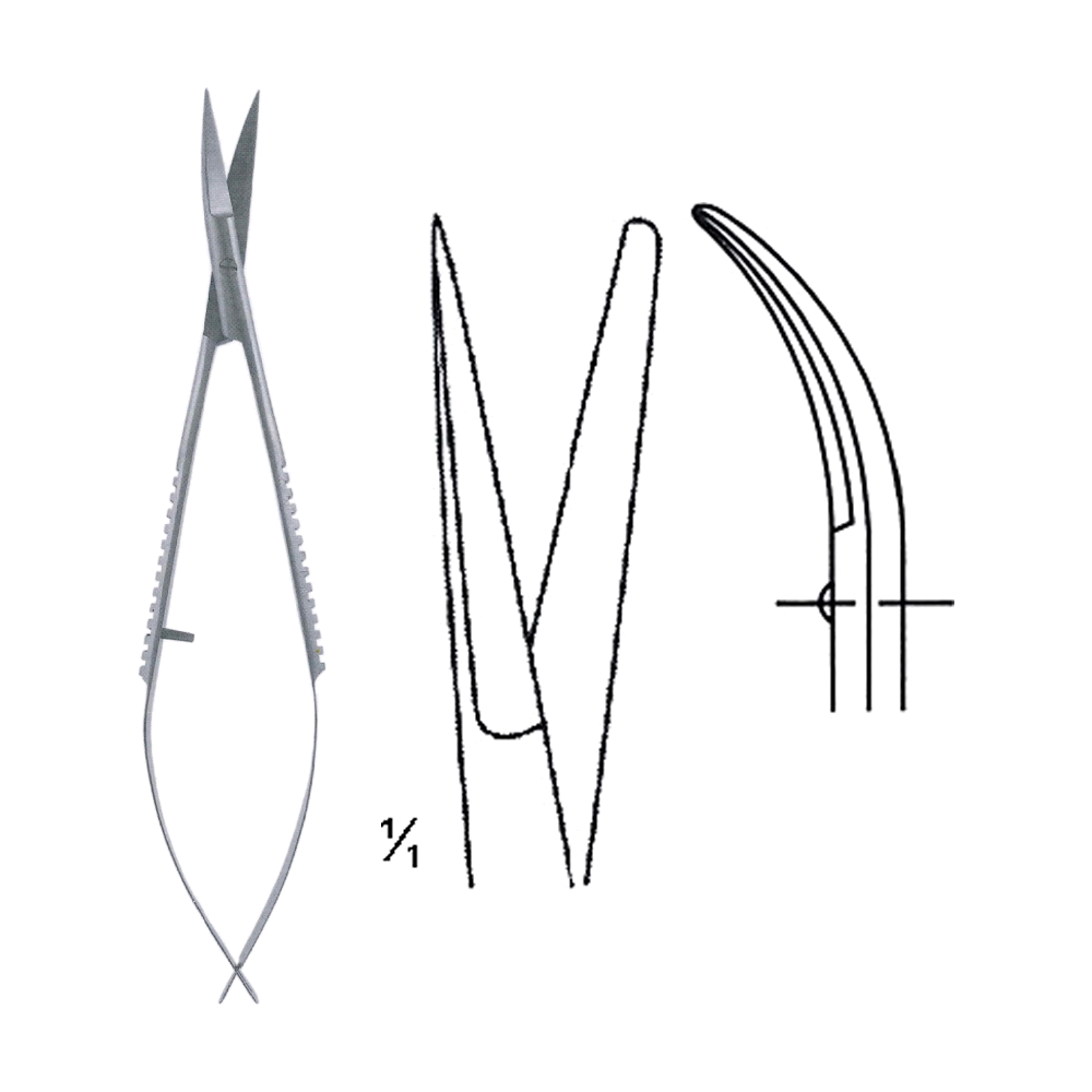 Castroviejo Scissors 14 cm, 5 1/2", S/B Cvd. (MB4-300)