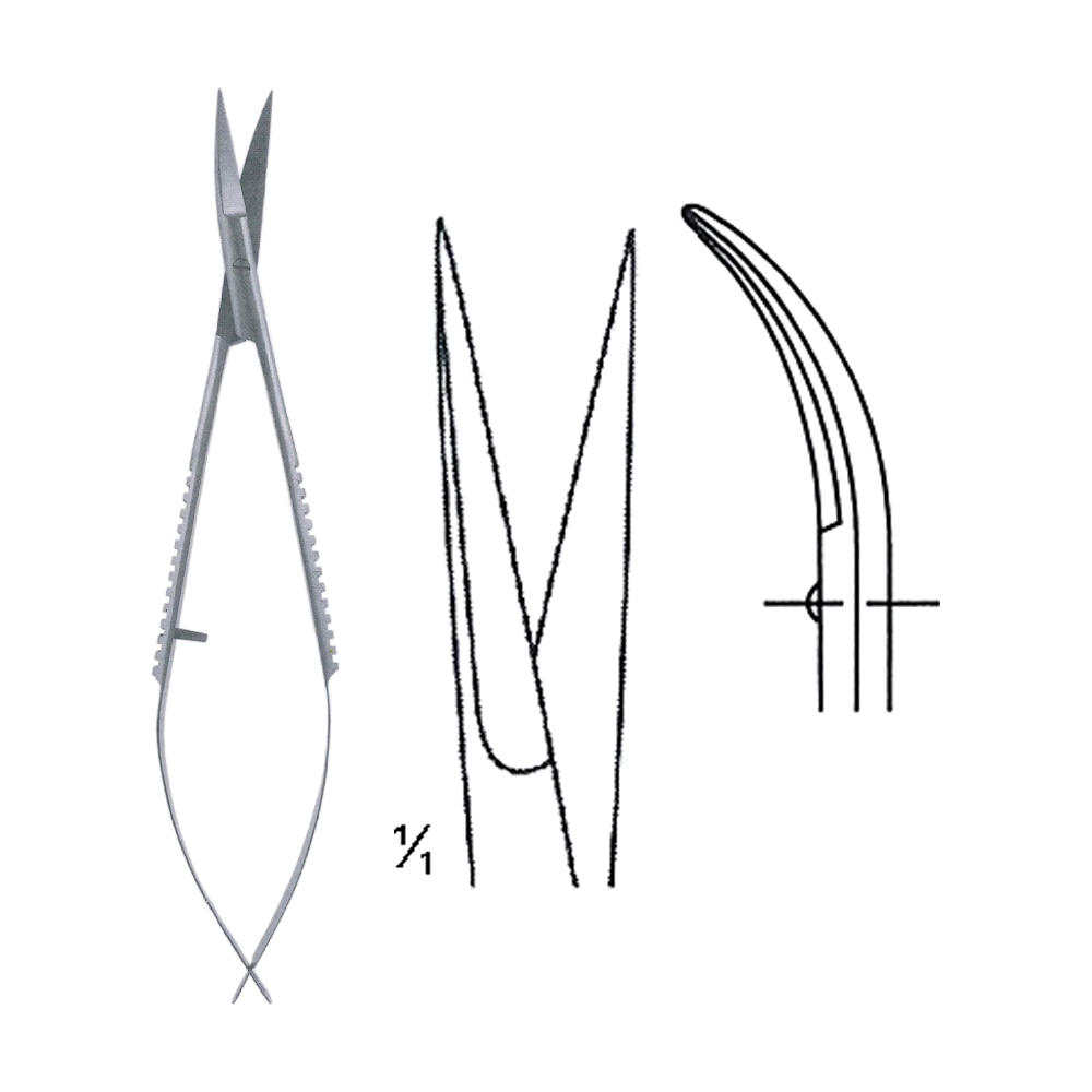 Castroviejo Scissors 14 cm, 5 1/2", S/S Cvd. (MB4-302)