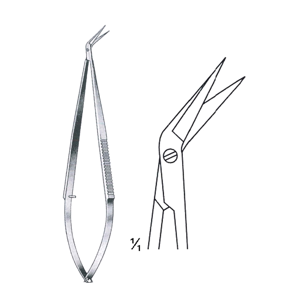 Micro Scissors 18 cm, 7", 45° (MB4-322)