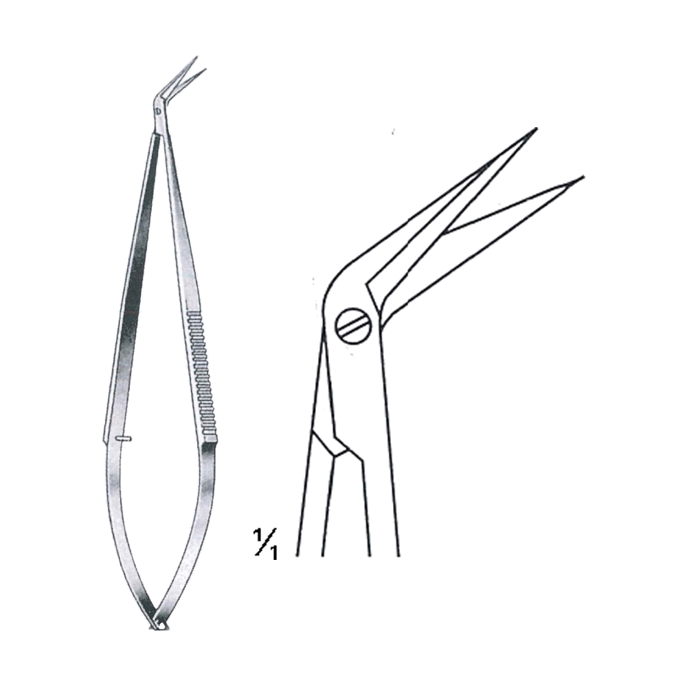 Micro Scissors 18 cm, 7", 60° (MB4-323)