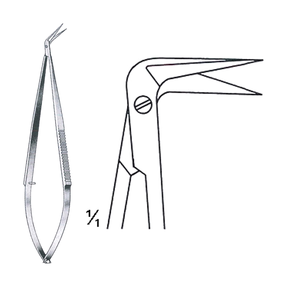 Micro Scissors 18 cm, 7", 90° (MB4-324)
