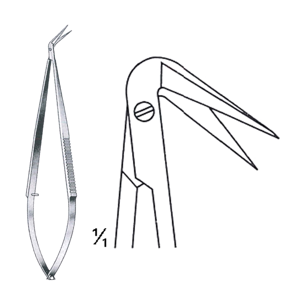 Micro Scissors 18 cm, 7", 125° (MB4-325)