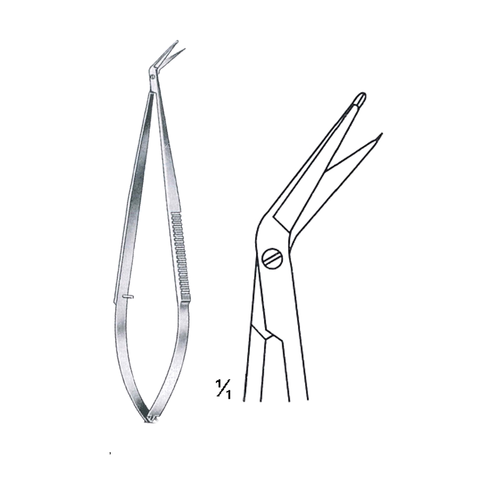 Micro Scissors 18 cm, 7", 45° (MB4-327)