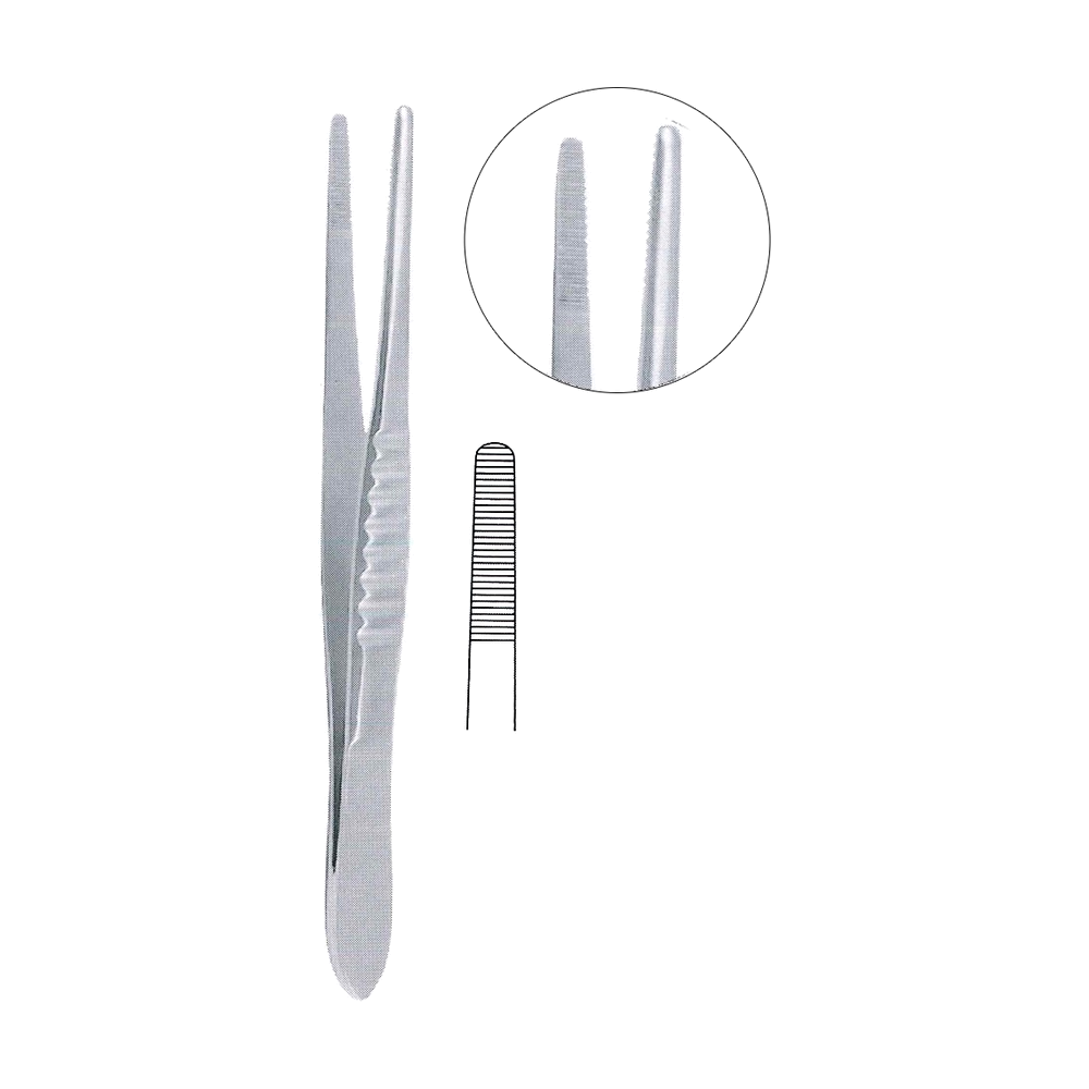 Mod. USA Dressing Forceps 12 cm, 4 3/4", Serrated (MB5-028)