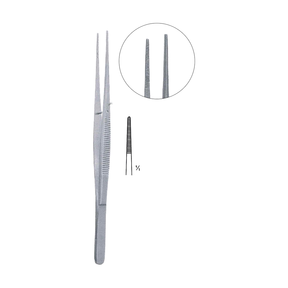 Semken Dressing Forceps 12.5 cm, 5", Straight, Serrated (MB5-061)