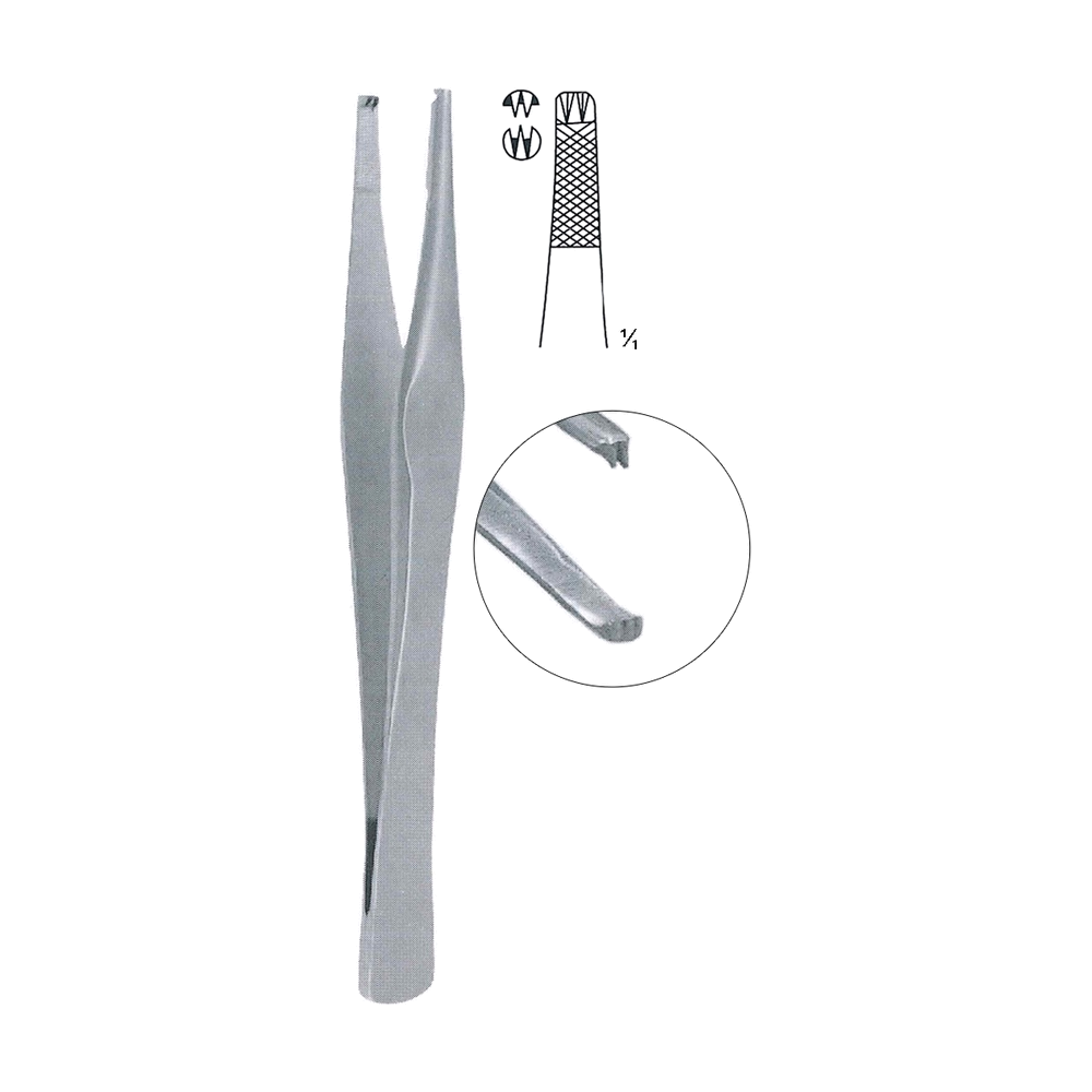 Lane Tissue Forceps 2x3 Teeth 12.5 cm, 5 1/4" (MB5-144)