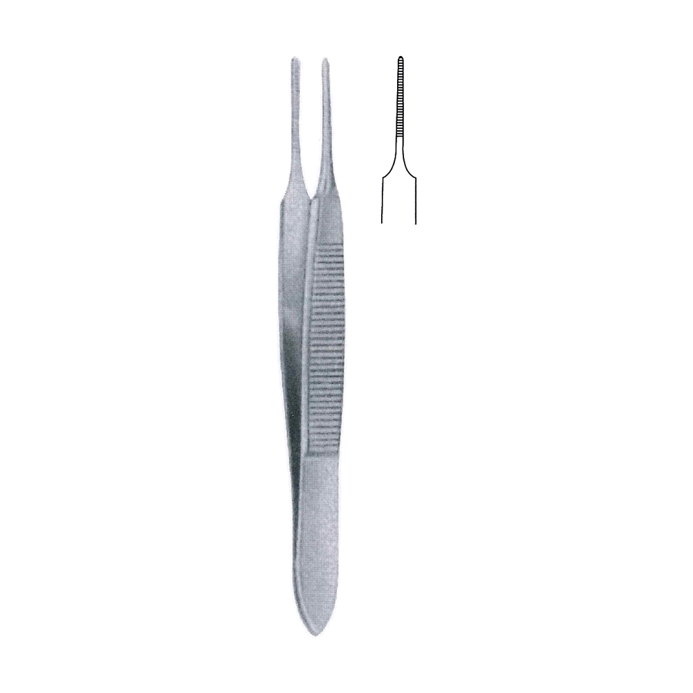 Graefe Dressing Forceps 7 cm, 3", 0.5 mm, Straight, Serrated (MB5-227)