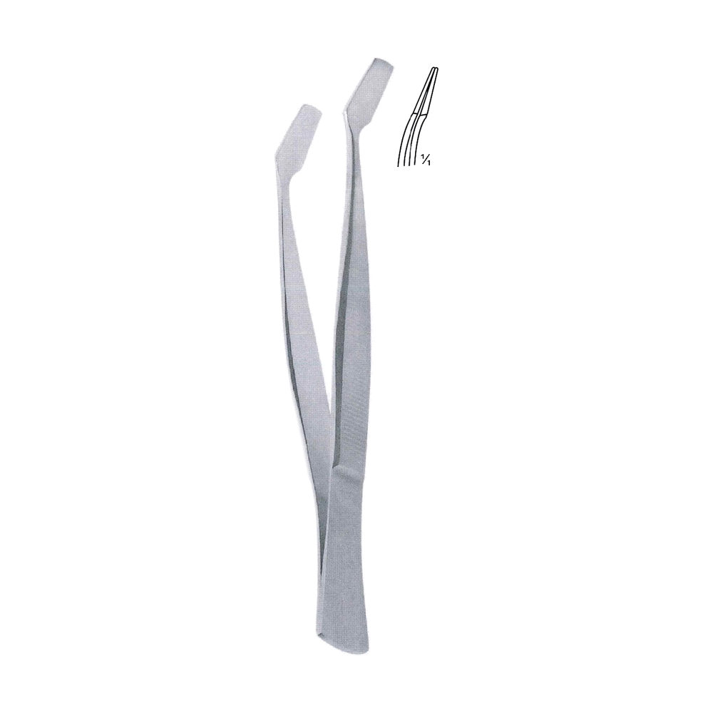 Kuehne Cilia Forceps 10.5 cm, 4", Angled Sideways (MB5-264)