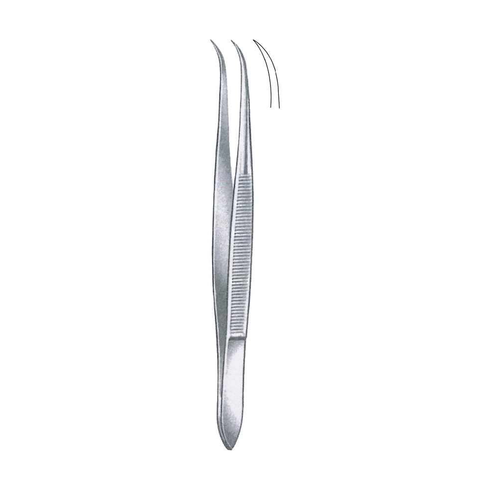 Splinter Forceps 8 cm, 3", Curved, Plain (MB5-274)