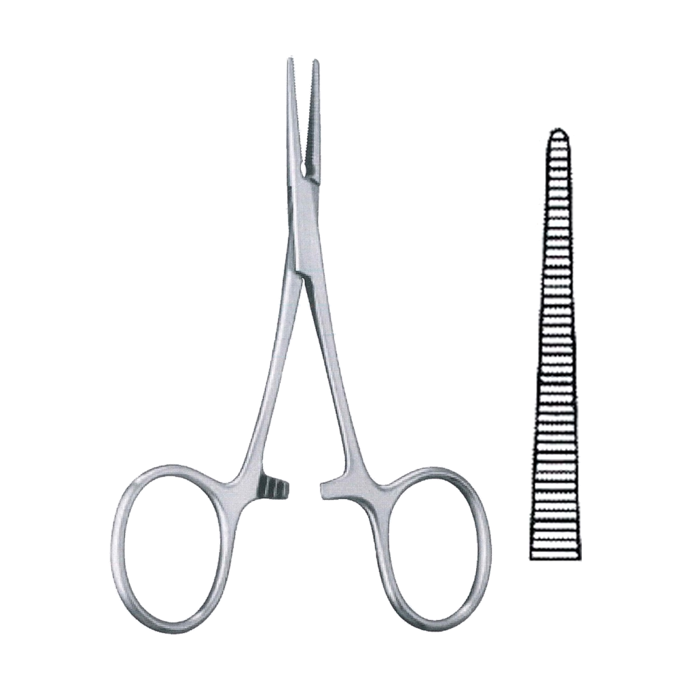 Mosquito Haemostatic Forceps 11.3 cm, 4 1/2", Straight Serrated (MB6-001)