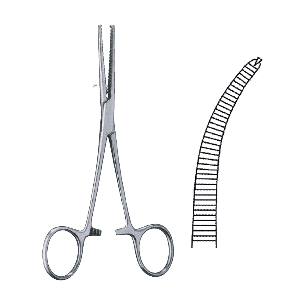 Kocher Haemostatic Forceps 13 cm, 5", Curved (MB6-074)