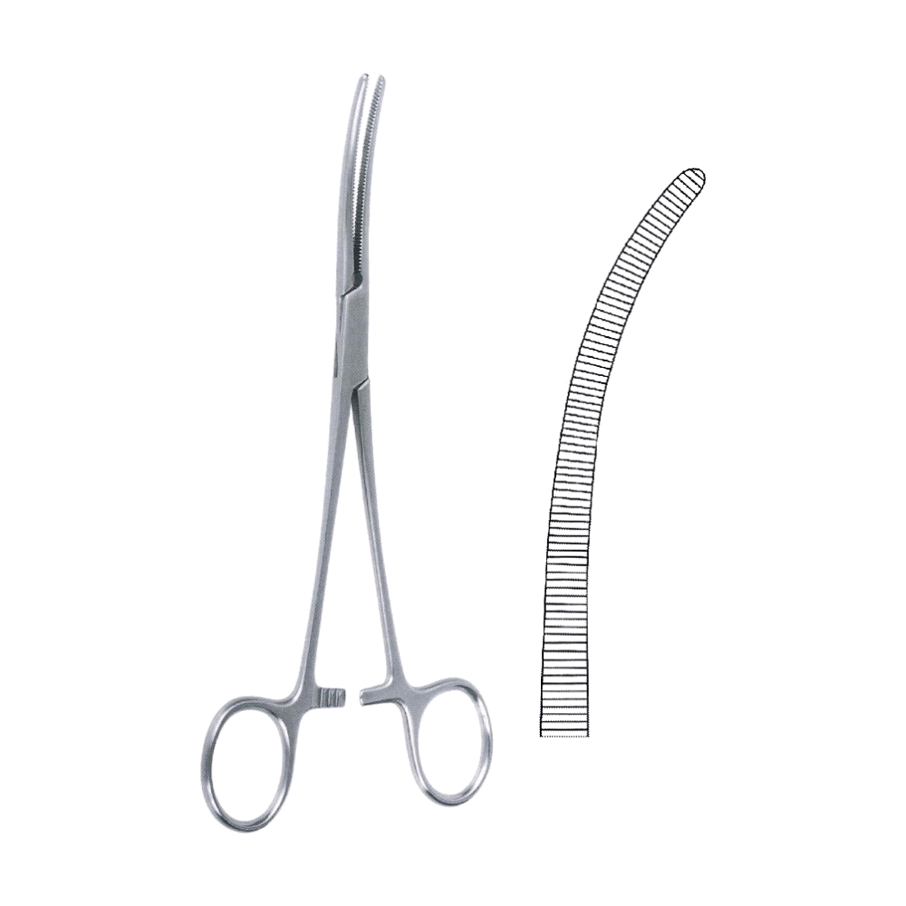 Rochester-Pean Haemostatic Forceps 22.5 cm, 9", Curved (MB6-095)