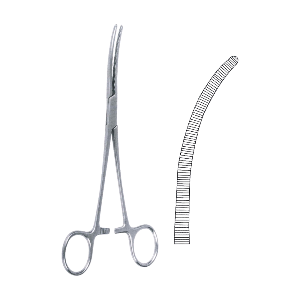 Rochester-Pean Haemostatic Forceps 24 cm, 9 1/2", Curved (MB6-096)