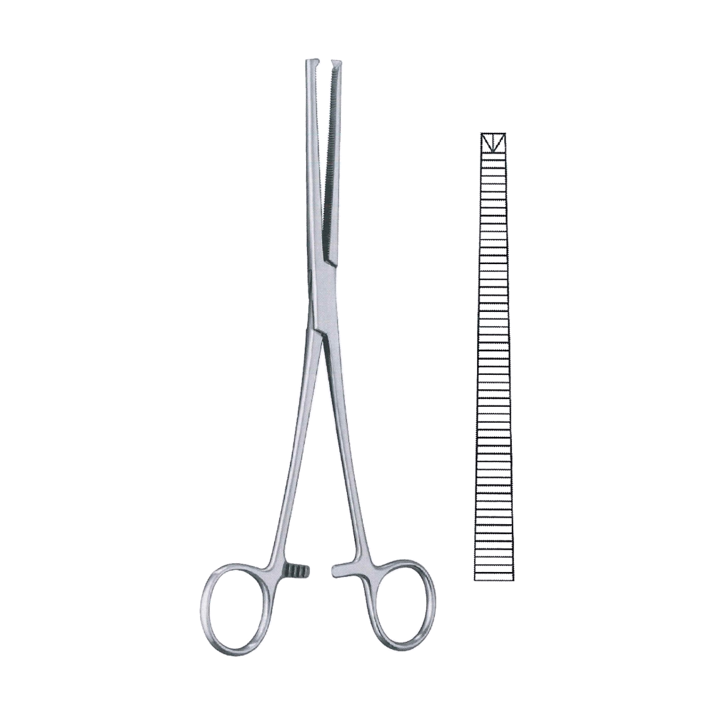 Kocher-Ochsner Haemostatic Forceps 16 cm, 6 1/4", Straight 1x2 Teeth (MB6-106)